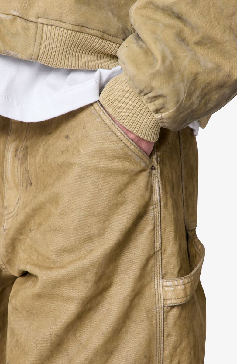 mnml Flocked Oversize Work Pants, Alternate, color, Tan