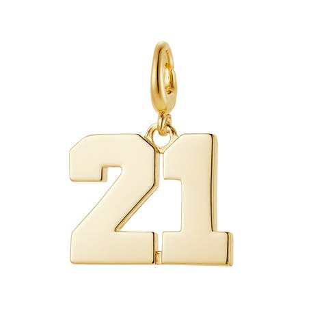 Drip Digits Number Pendant Charm