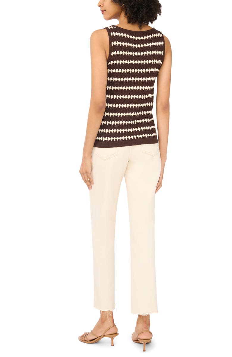 Halogen<sup>®</sup> Stripe Sweater Tank, Alternate, color, Burnt Chocolate