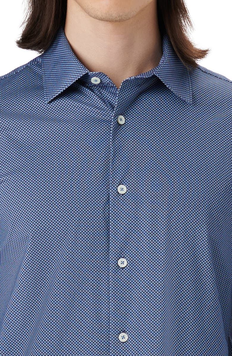 Bugatchi OoohCotton<sup>®</sup> Diamond Print Button-Up Shirt, Alternate, color, 