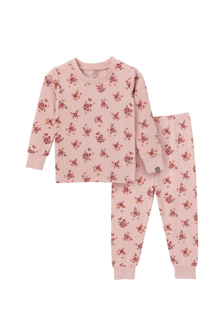 Hacci Pajama Top & Pant Set, Main, color, Light Rose Dahlia