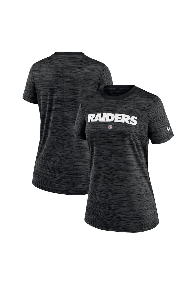 Women's Nike Black Las Vegas Raiders Sideline Velocity Performance T-Shirt, Main, color, Black