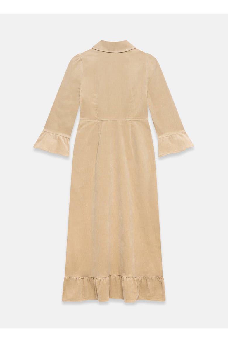 Corduroy Belted Midi Dress, Alternate, color, Neutral