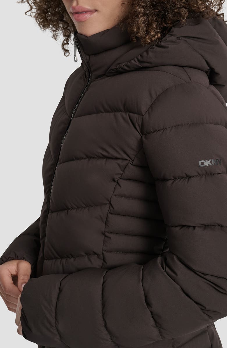 DKNY Cire Packable Hooded Puffer Jacket, Alternate, color, Bitter