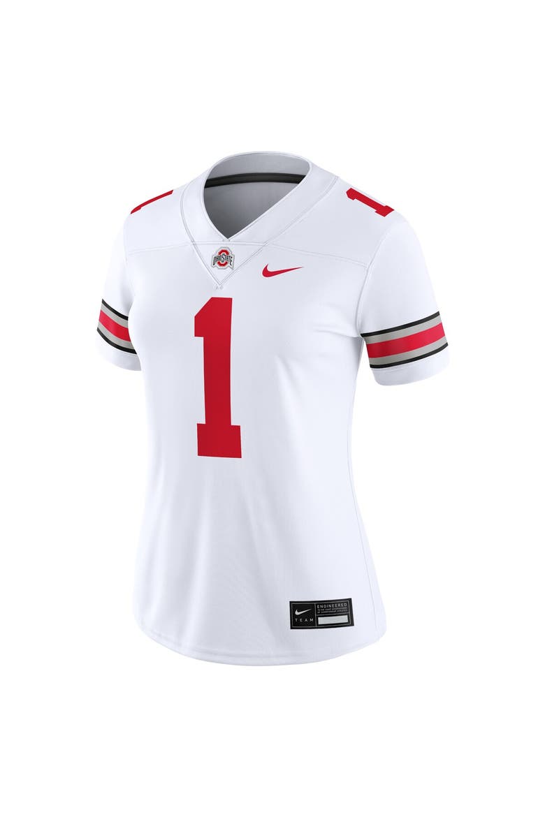 Women's Nike #1 White Ohio State Buckeyes Game Jersey, Alternate, color, White