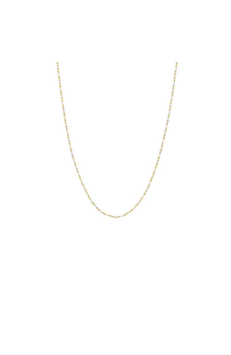 BY ADINA EDEN White Enamel Beaded Chain Necklace, Main, color, White