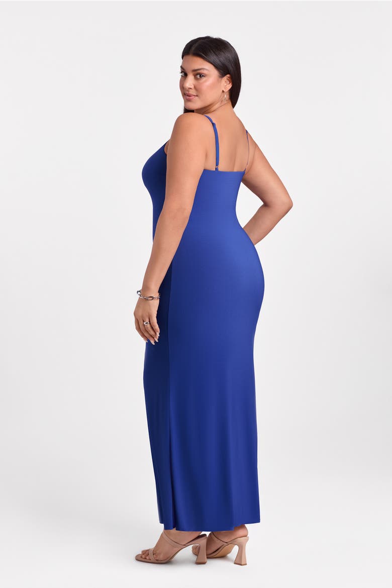 Sculpting Shapewear Scoop Neck Cami Maxi Dress, Alternate, color, Indigo
