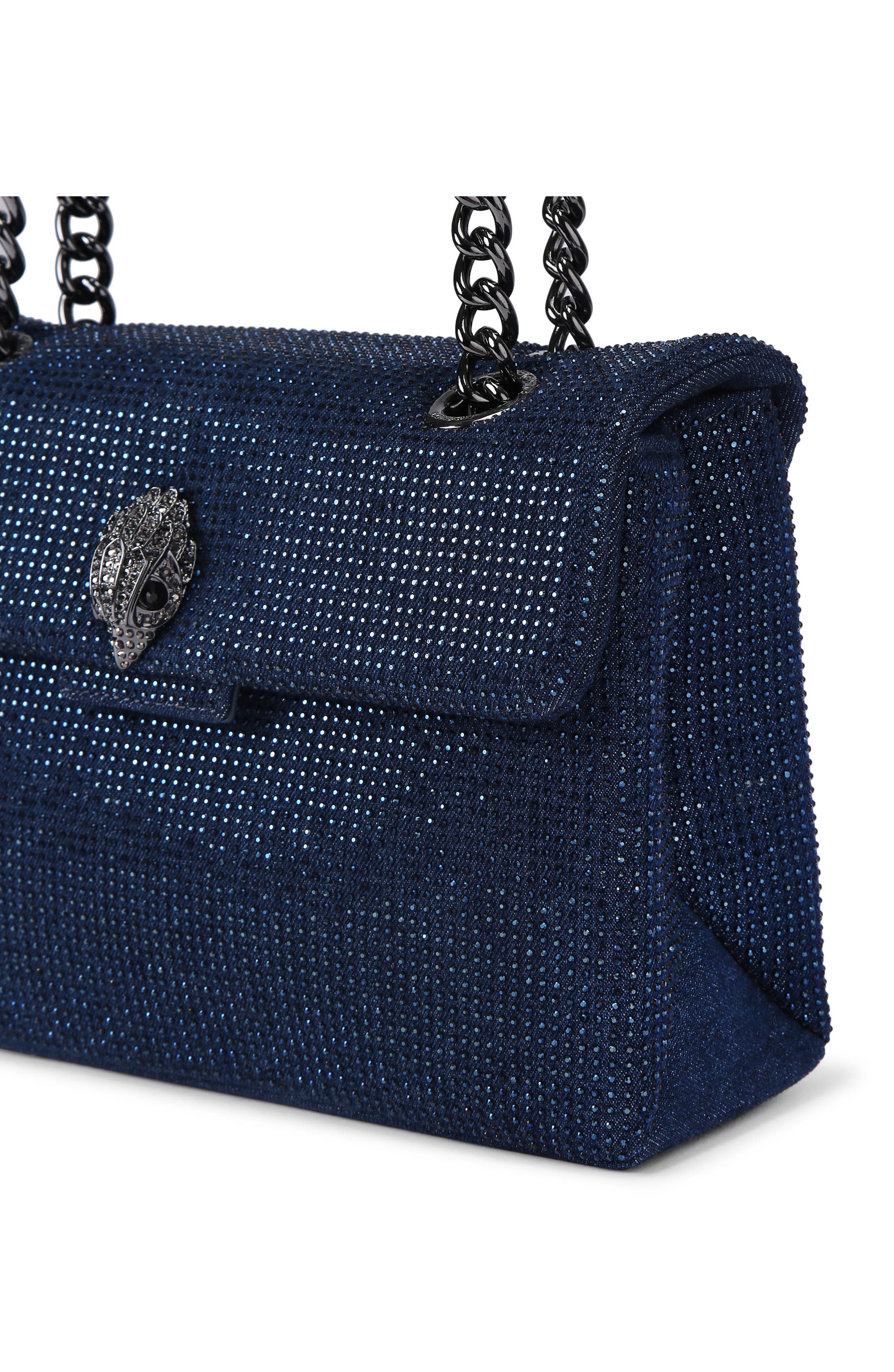 Kurt Geiger London Kensington Embellished Denim Crossbody Bag, Alternate, color, 