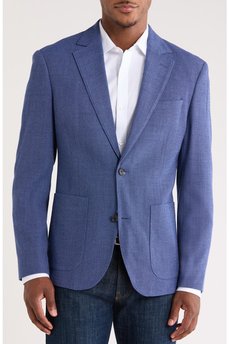 Textured Knit Wool Sport Coat, Alternate, color, BLUE ISOLA TEXTURE