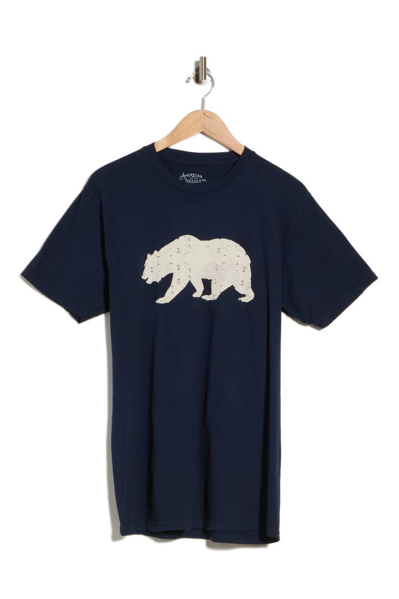 Cali Bear Cotton Graphic T-Shirt, Alternate, color, NAVY