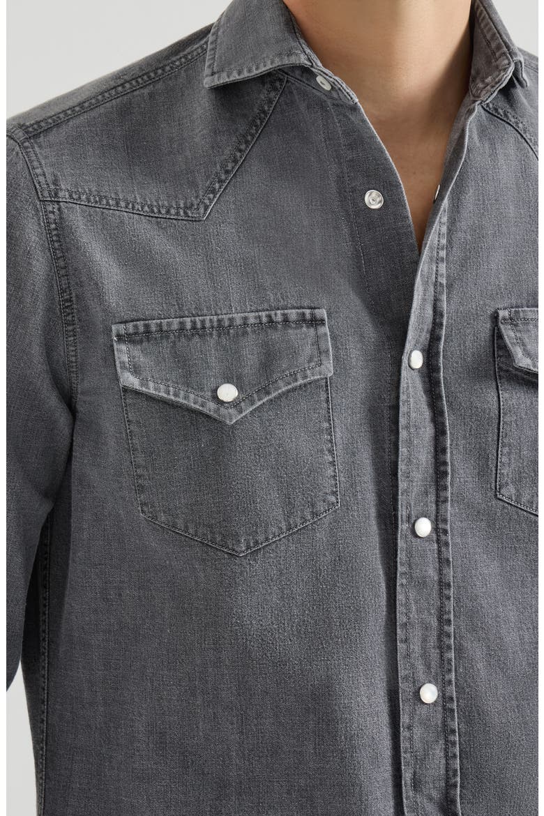 Lightweight denim shirt, Alternate, color, Dark Grey