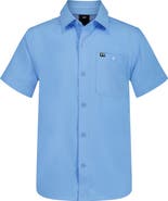 Under Armour Kids' UA Drift Tide Fish Short Sleeve Performance Button-Up Shirt