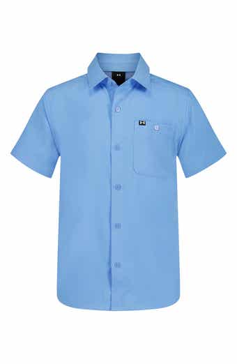 Kids' UA Drift Tide Fish Short Sleeve Performance Button-Up Shirt