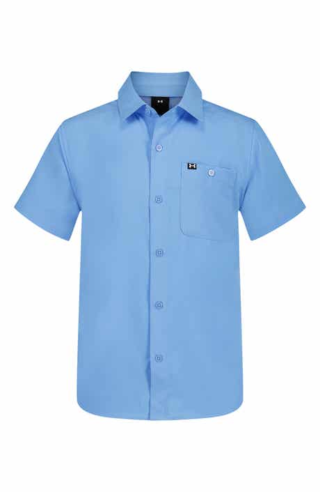 Kids' UA Drift Tide Fish Short Sleeve Performance Button-Up Shirt