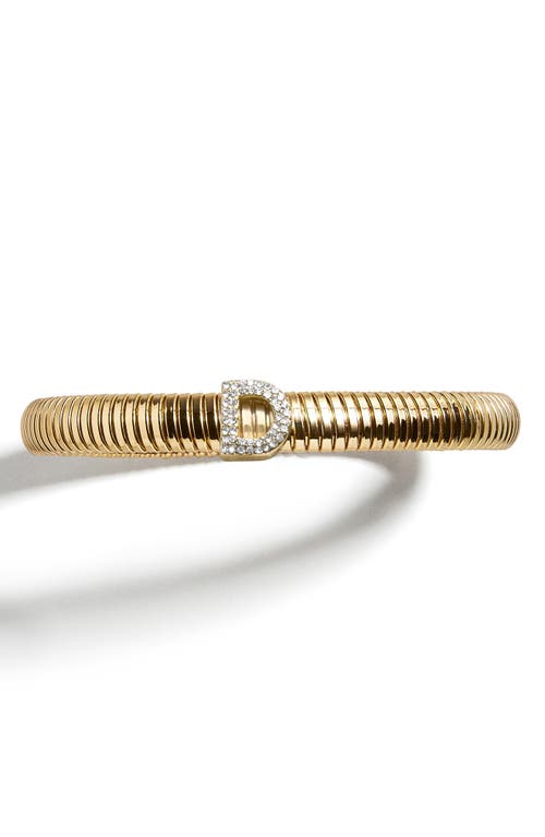 Baublebar Noah Initial Coil Bracelet In Clear D
