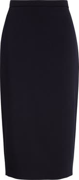 Max Mara Otre Stretch Wool Midi Skirt