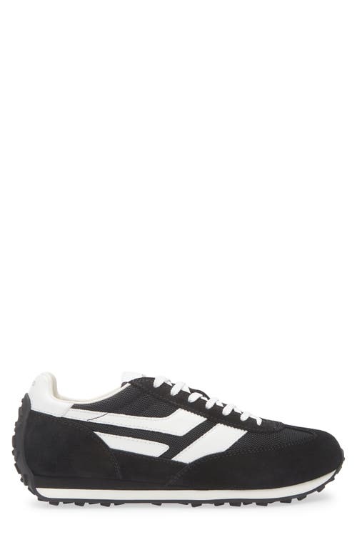 Tom Ford Suede Sneakers With Contrast Panels And Flat Sole In Black