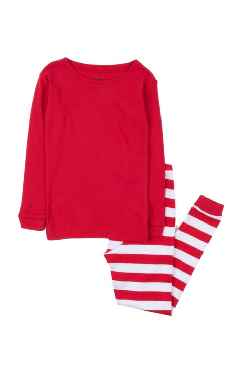 Two-Piece Striped Cotton Matching Family Holiday Pajamas (Baby)