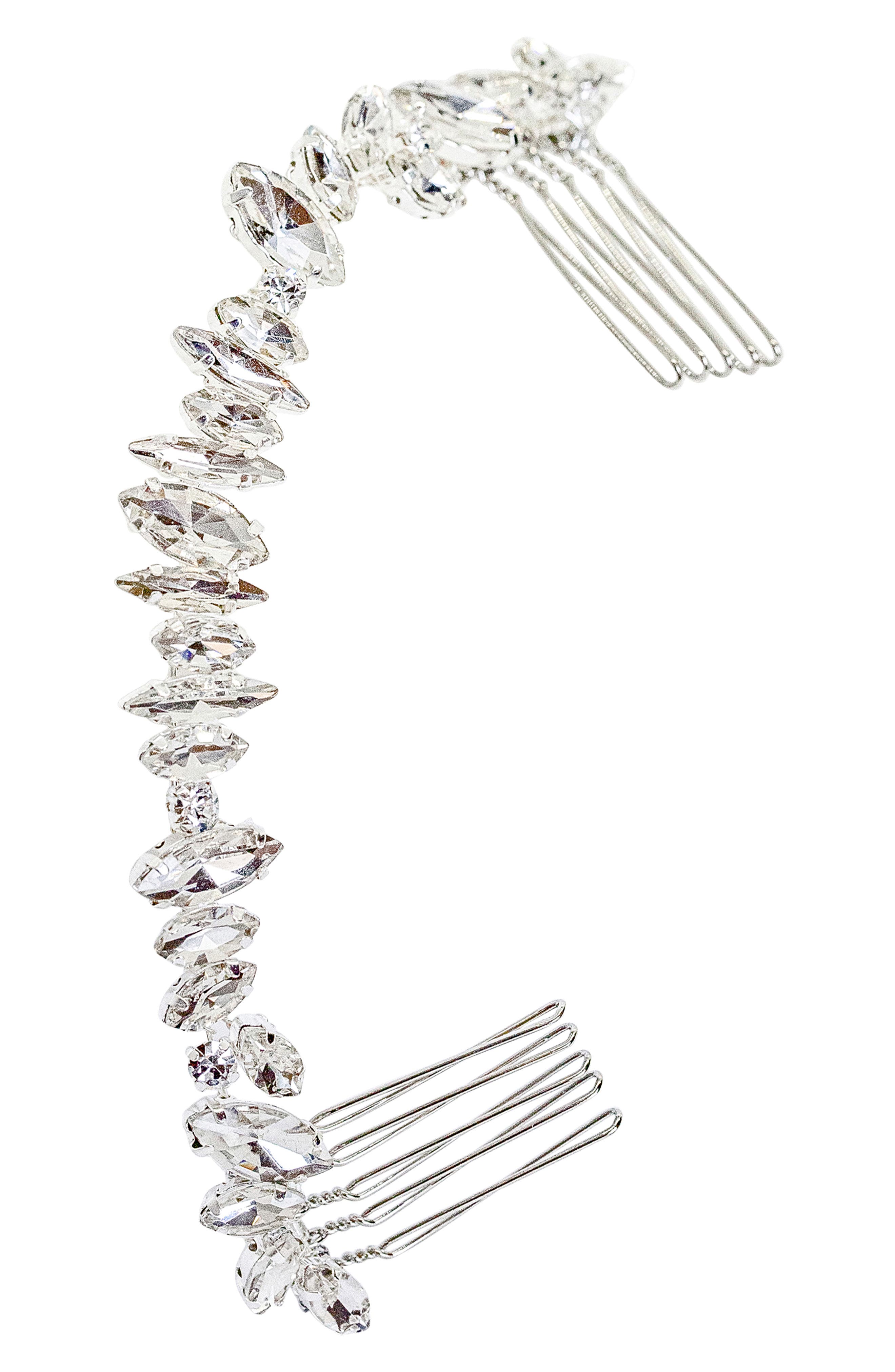 Brides & Hairpins Harlow Crystal Crown Comb in Classic Silver 