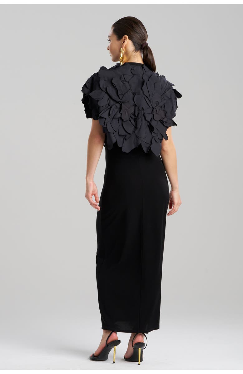 Natori TECH COTTON TAFFETA Bolero with Embroidery, Alternate, color, Black