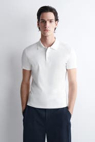COS Slim Ribbed Cotton Polo Shirt