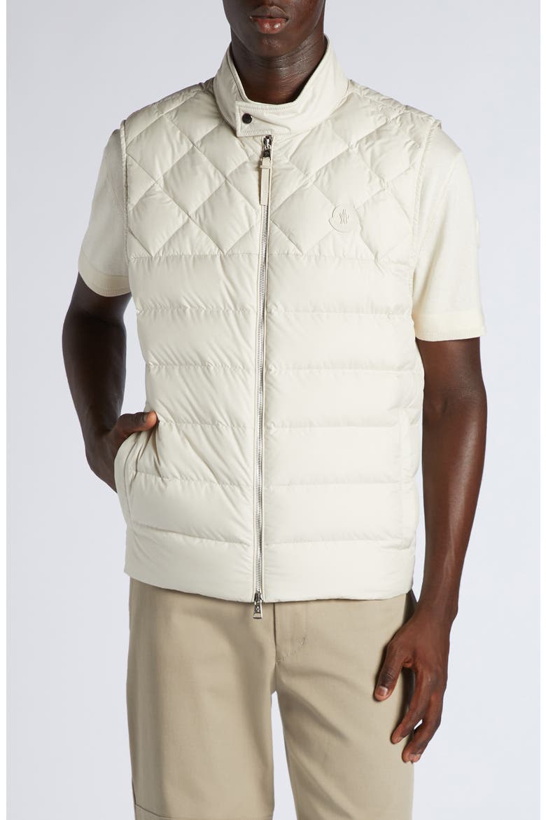 Down Vest, Main, color, LIGHT BEIGE