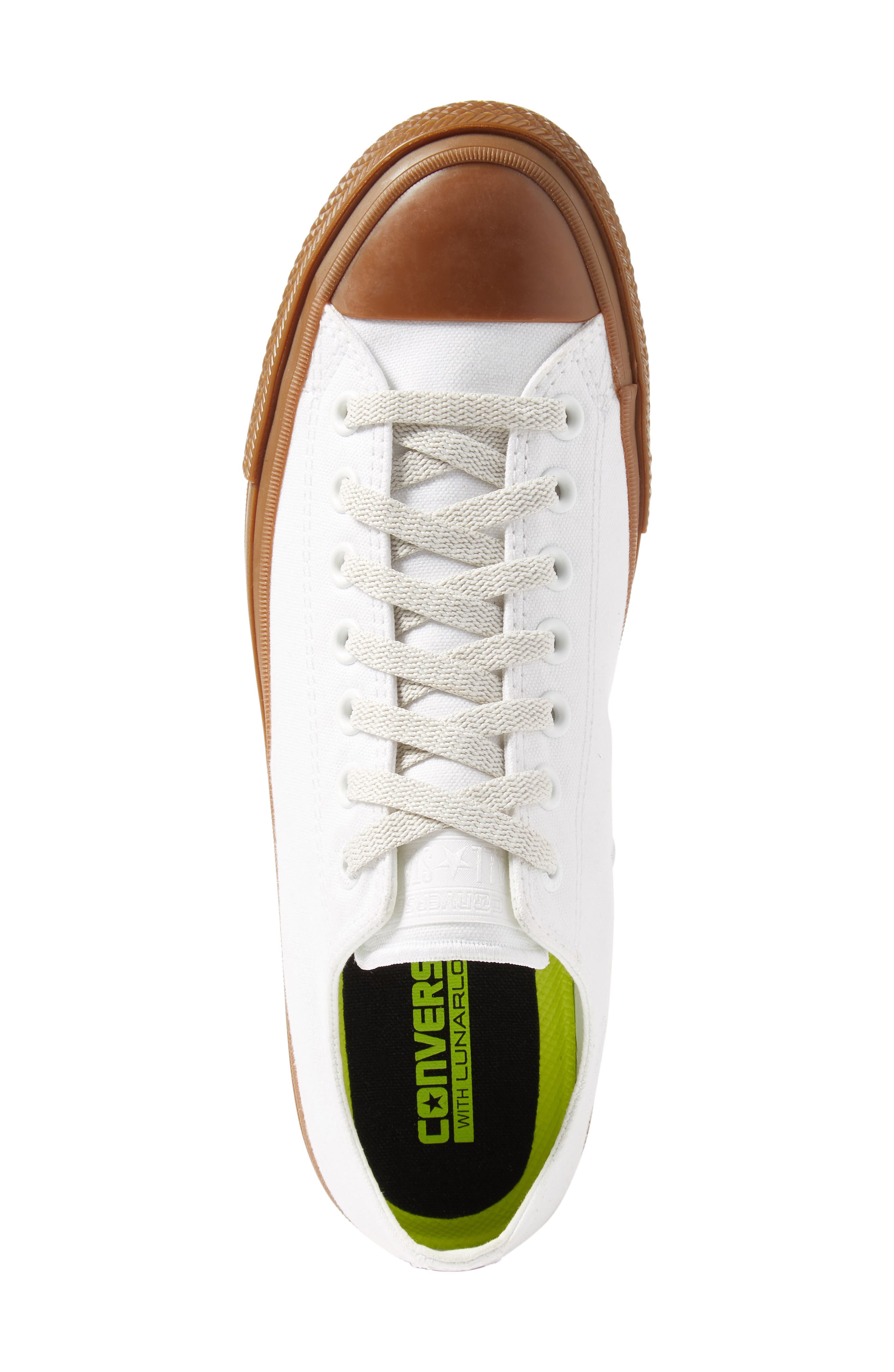 Chuck Taylor® All Star® II 'Ox' Canvas Sneaker, Alternate, color, WHITE/ WHITE/ GUM
