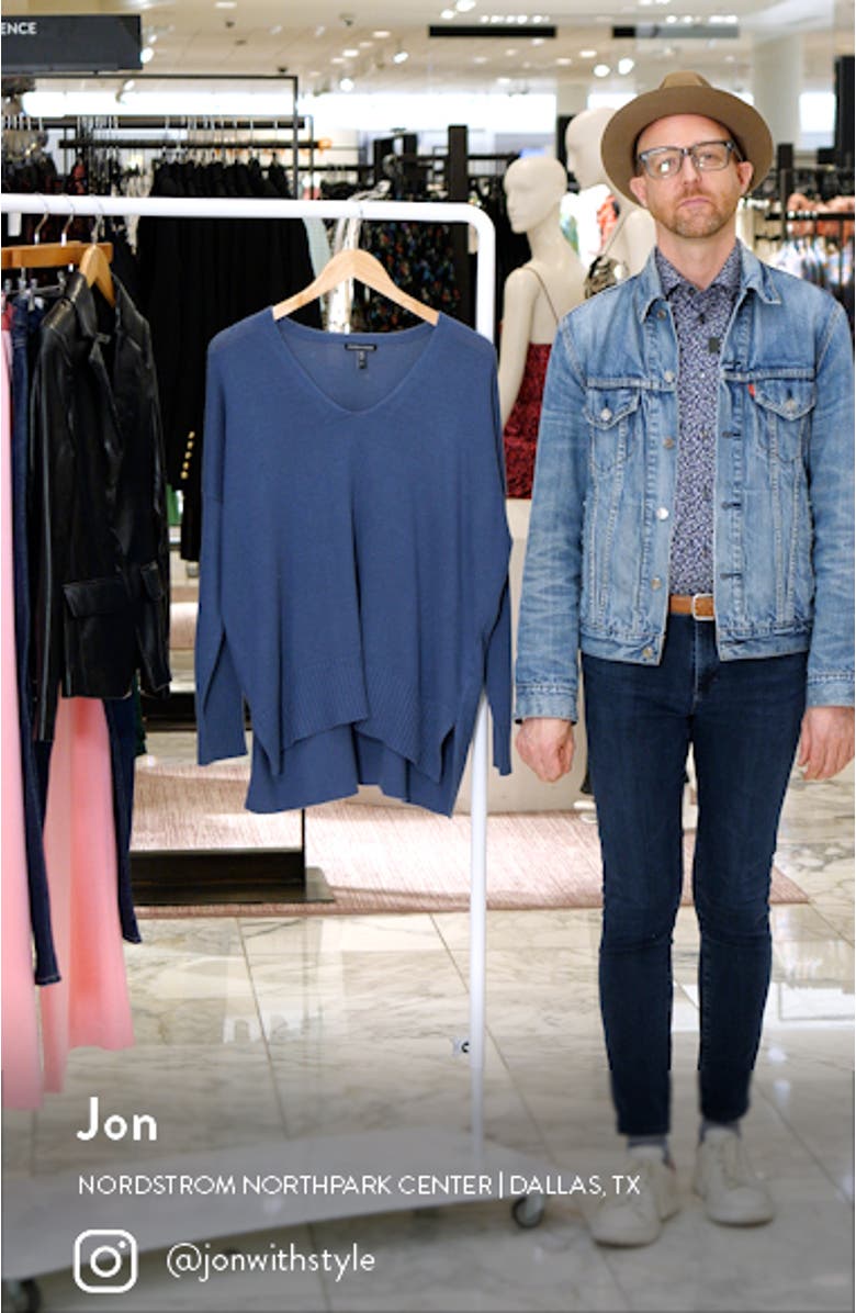 Boxy V-Neck Sweater, sales video thumbnail