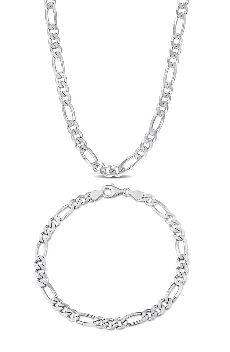DELMAR Figaro Chain Bracelet & Necklace Set, Main, color,