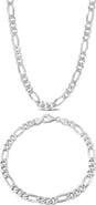 DELMAR Figaro Chain Bracelet & Necklace Set