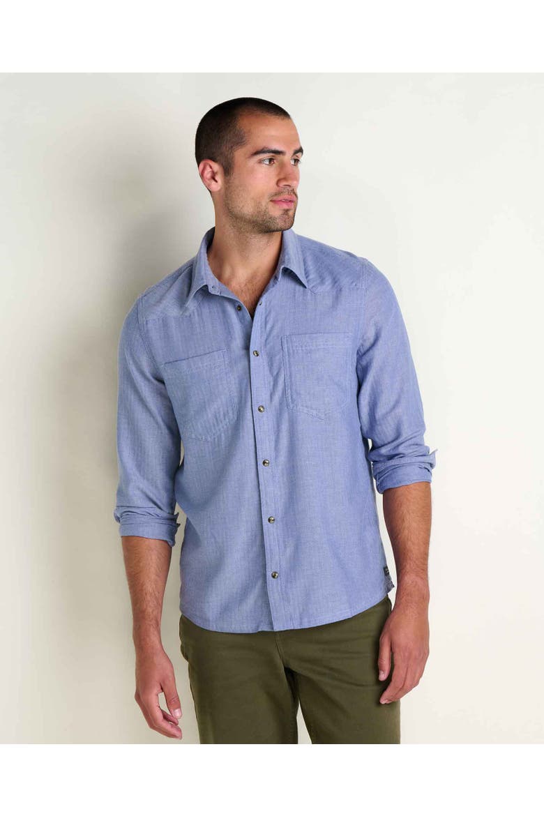 Airsmyth Western Long Sleeve Shirt, Main, color, Dew Pattern
