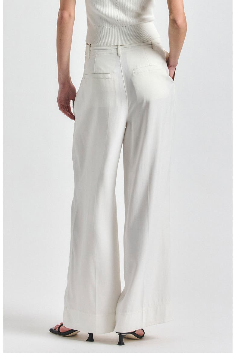 Archer Pleat Front Wide Leg Pants, Alternate, color, MARSHMALLOW