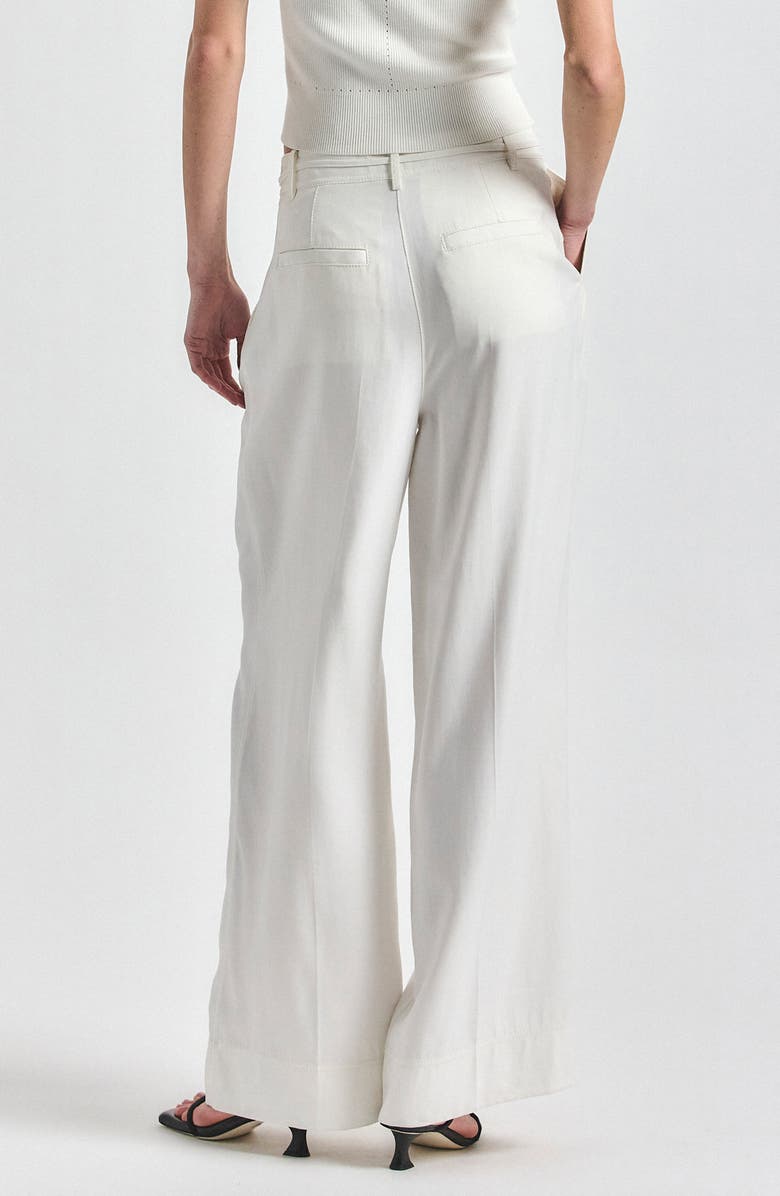 Derek Lam 10 Crosby Archer Pleat Front Wide Leg Pants, Alternate, color, Marshmallow