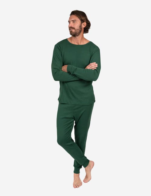 Leveret Cotton Solid Matching Family Pajamas In Green