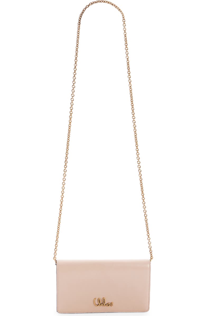 Chloé Iconic Wallet on a Chain, Alternate, color, 6J5 Cement Pink