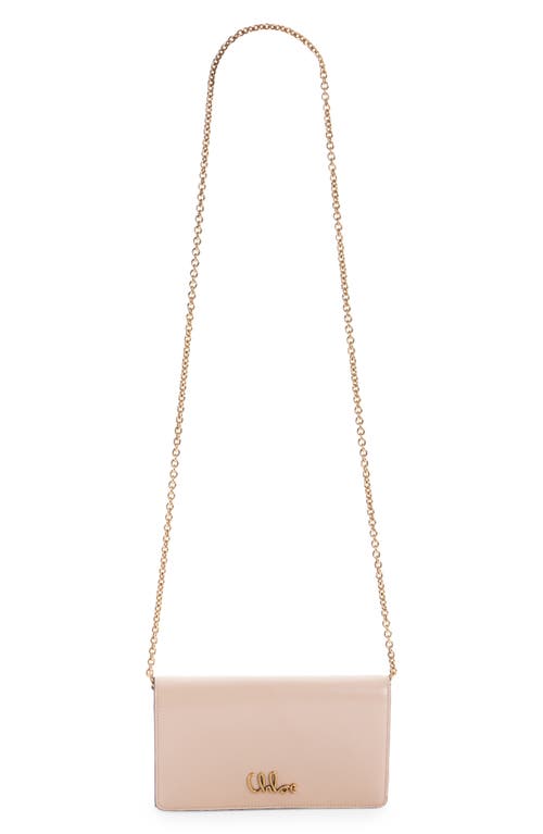 Shop Chloé Iconic Wallet On A Chain In 6j5 Cement Pink