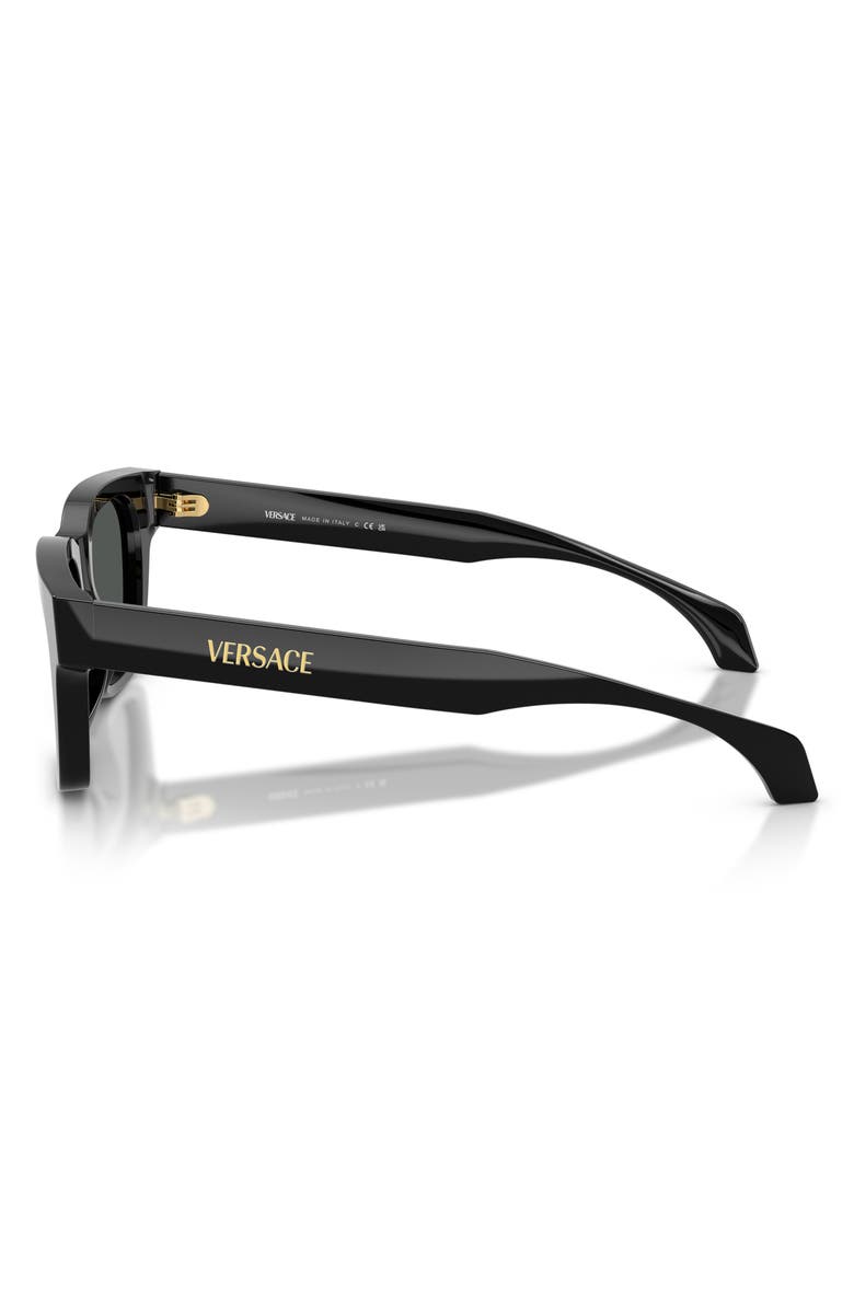 Versace 52mm Square Sunglasses, Alternate, color, Black / Dark Grey