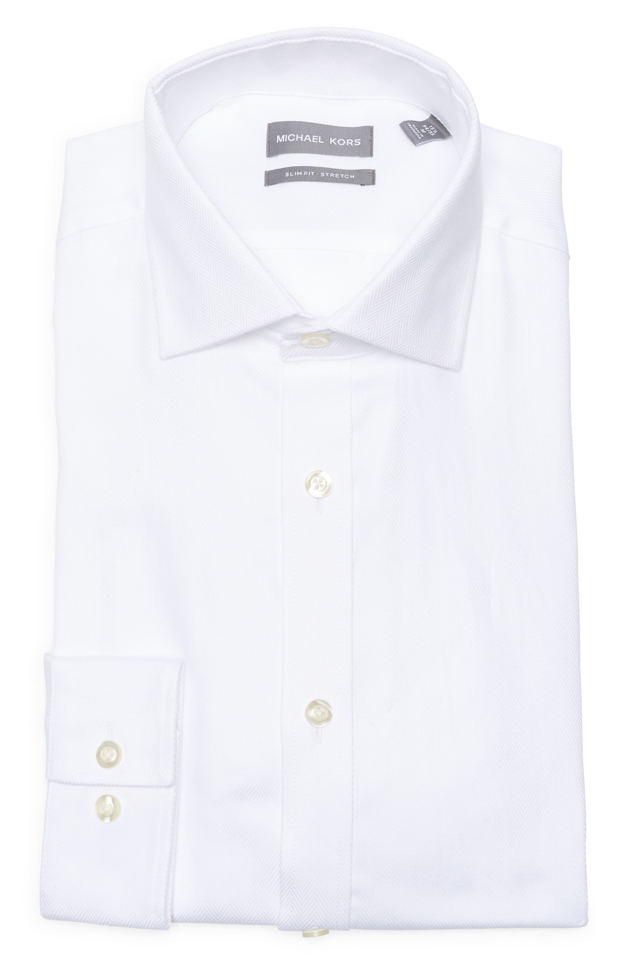 michael kors french cuff dress shirt Michael Kors Long Sleeve Men's Dress Shirt Size 15.5 34/35 French Cuffs