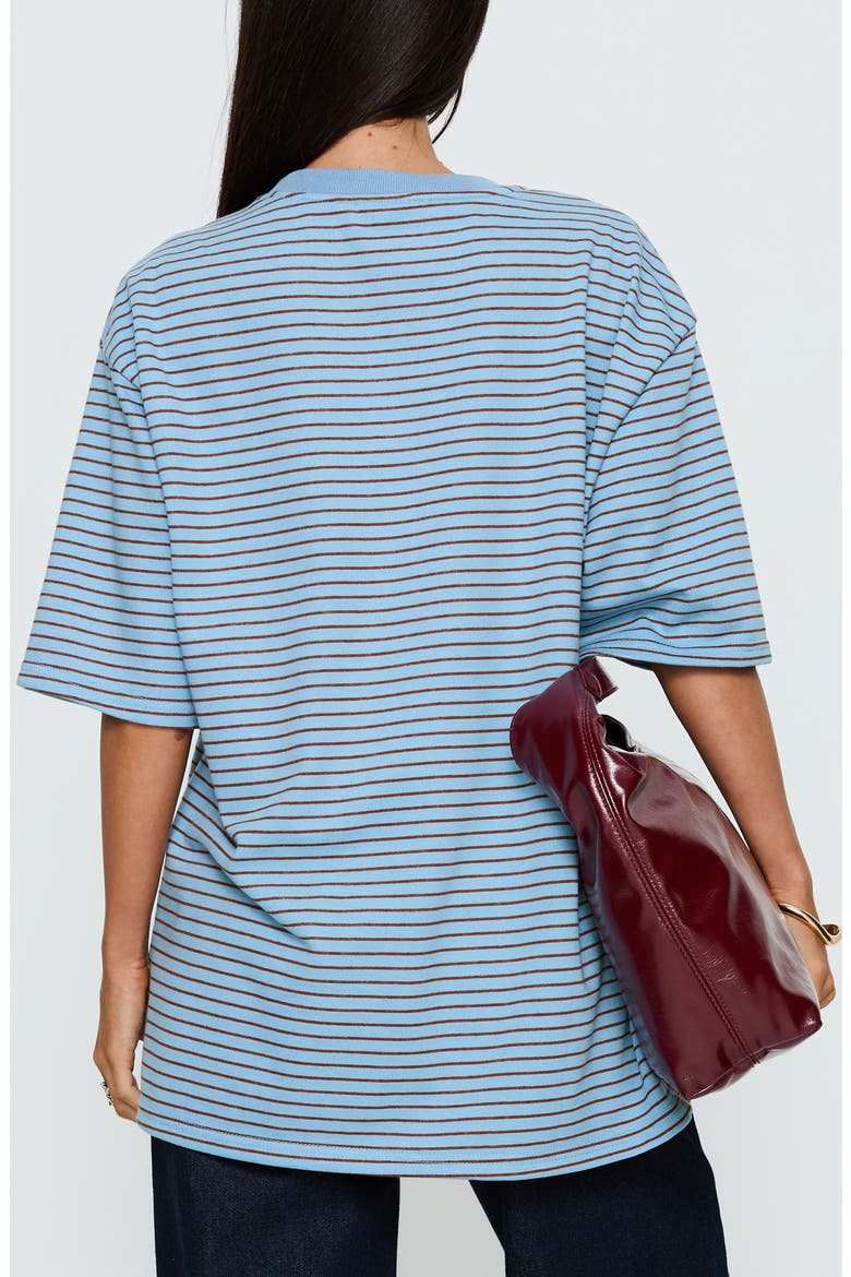 Kaitlan Oversized Striped Tee, Alternate, color, MULTI