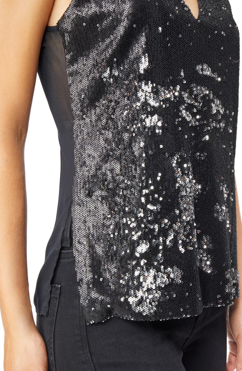 Habitual Mixed Media Reversible Sequin Camisole, Alternate, color,