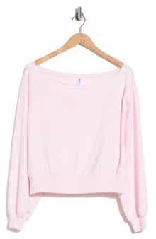 Loved Fleece Off the Shoulder Sweatshirt