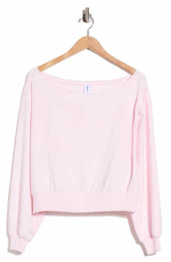 Loved Fleece Off the Shoulder Sweatshirt