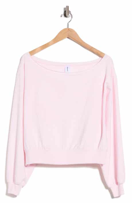 Loved Fleece Off the Shoulder Sweatshirt