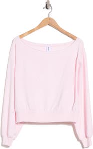 Abound Loved Fleece Off the Shoulder Sweatshirt
