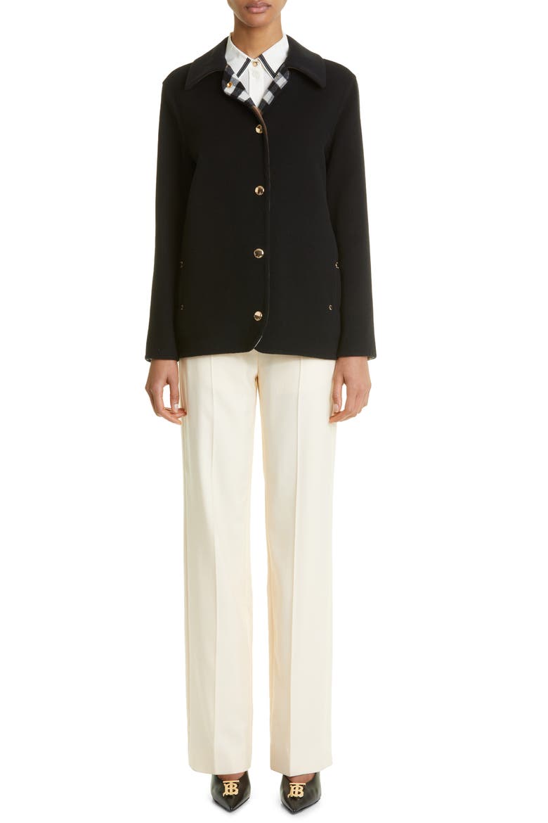 Ashill Double Face Wool Barn Jacket, Alternate, color, BIRCH BROWN IP CHK