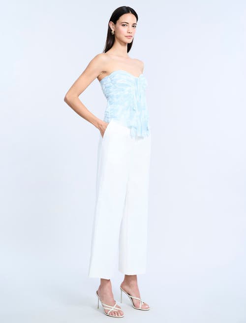 Bcbg Printed Mesh Corset In Blue