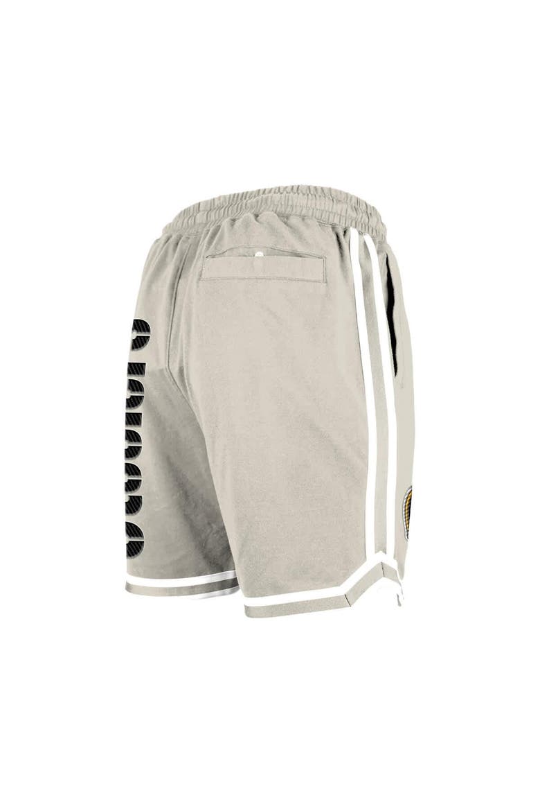 Men's New Era Light Beige Pittsburgh Steelers Stone Multi Patch Shorts, Alternate, color, Light Beige