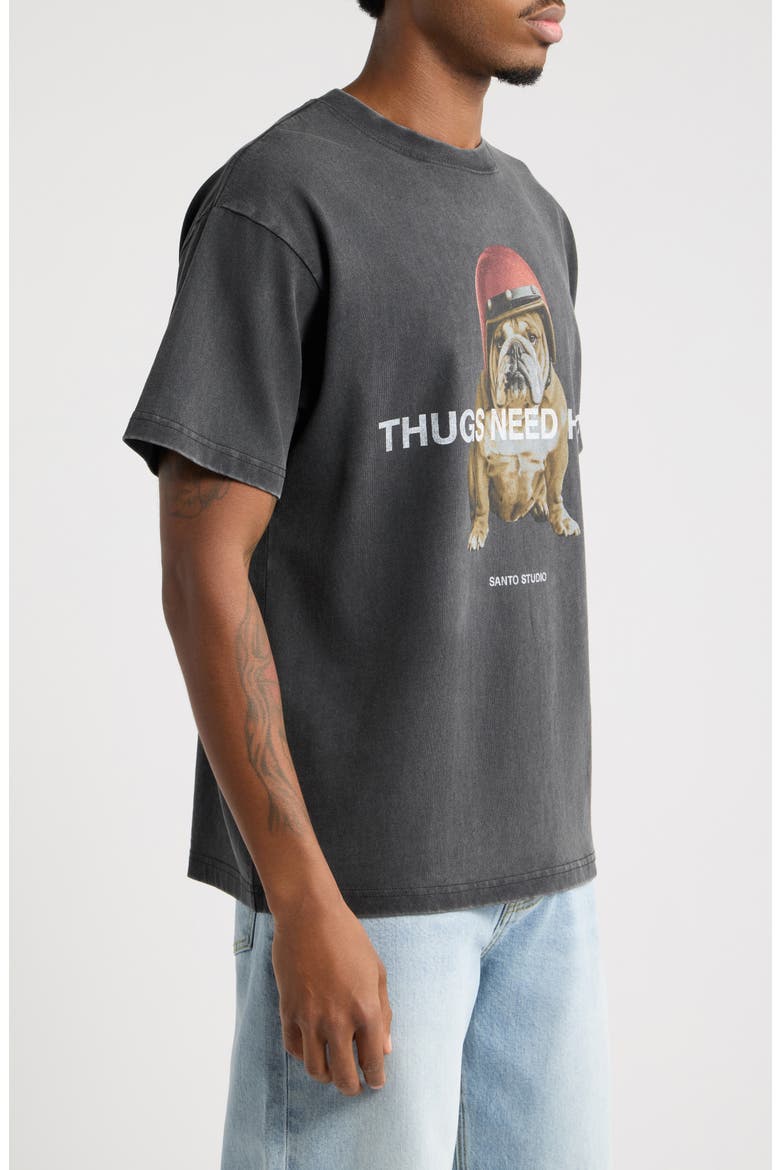 Thugs Need Hugs Pack Graphic T-Shirt, Alternate, color, BLACK FADE
