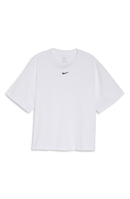 Nike Womens Nsw Essential Lbr Crew T-shirt In White/black