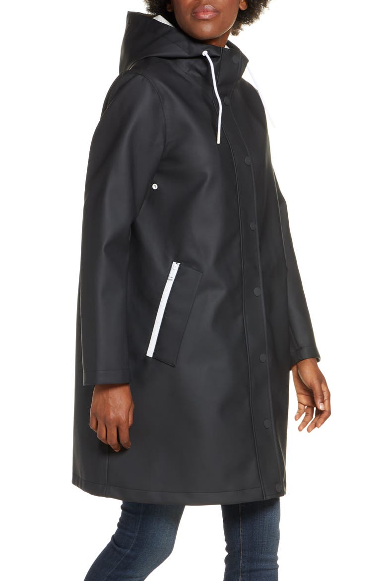 Zooey Waterproof Rain Jacket, Alternate, color, BLACK